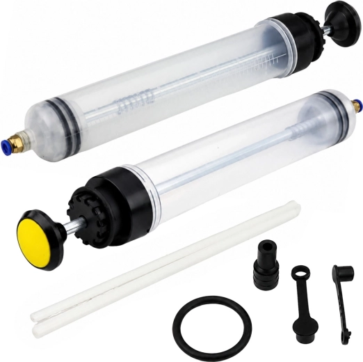 Pompe manuelle et seringue d’aspiration pour huile et liquides de fonctionnement 200 ml