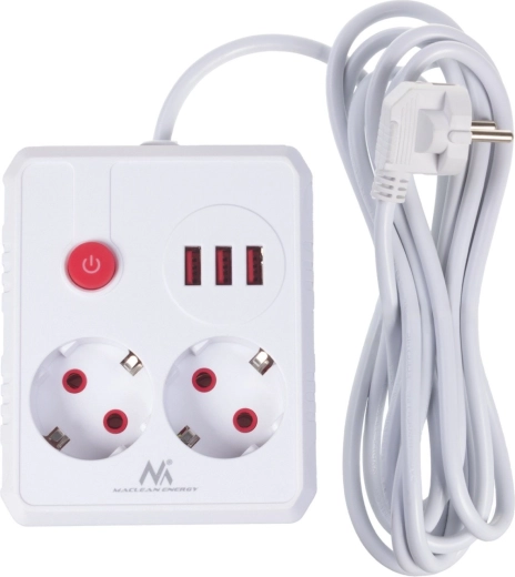 Deux prises + trois USB dans un seul boîtier