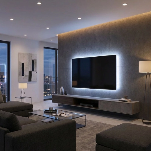 Lumière COB uniforme pour un intérieur moderne