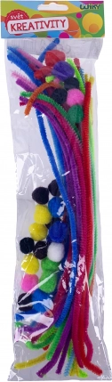 Set créatif 30 pièces (chenilles, pompons)