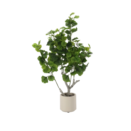 Plante artificielle de ginkgo en pot, 95 cm