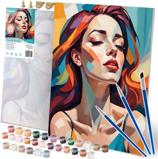 Peinture par numéros 40×50 cm – portrait de femme MASSIDO