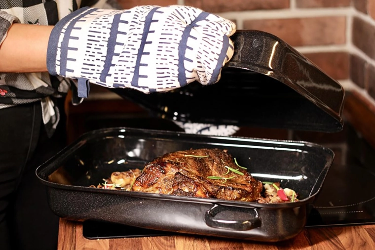 Fond rainuré pour une cuisson juteuse