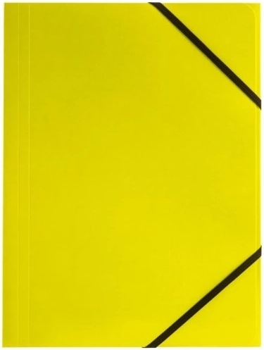 Pochette cartonnée A4 pelliculée avec élastique d’angle, vert citron
