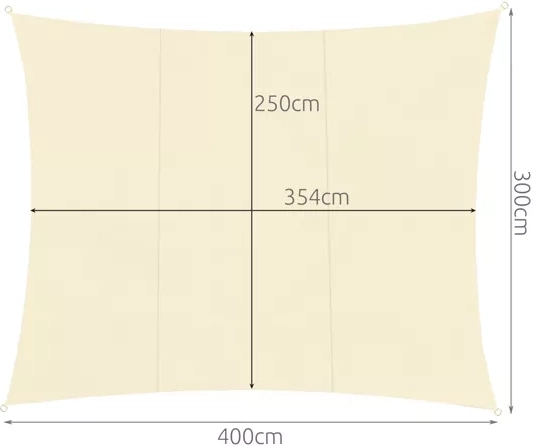 Dimensions 4 × 3 m pour un ombrage efficace