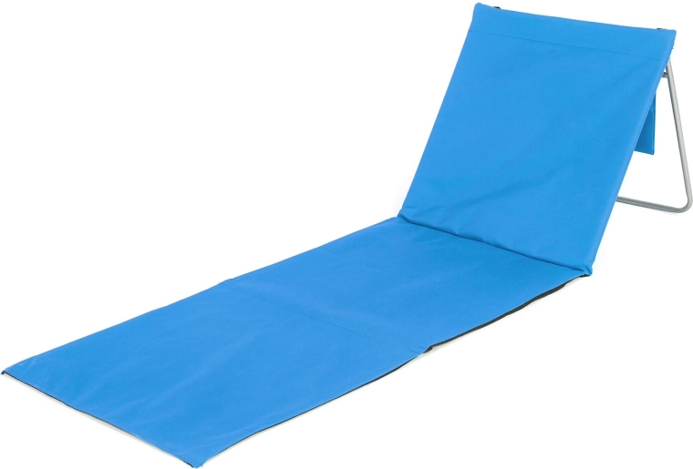 Tapis de plage pliant avec dossier AUSTIN 160 × 54 cm, bleu