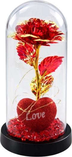 Rose romantique en cristal