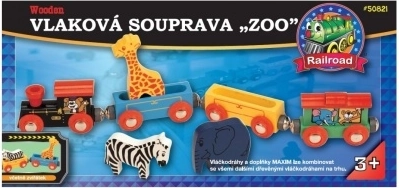 MAXIM coffret de train avec des animaux du zoo