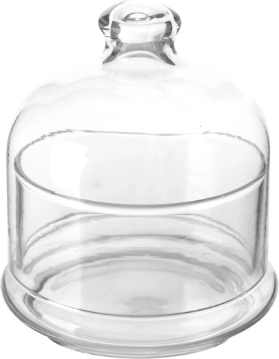 Cloche en verre avec plateau 11,8 cm