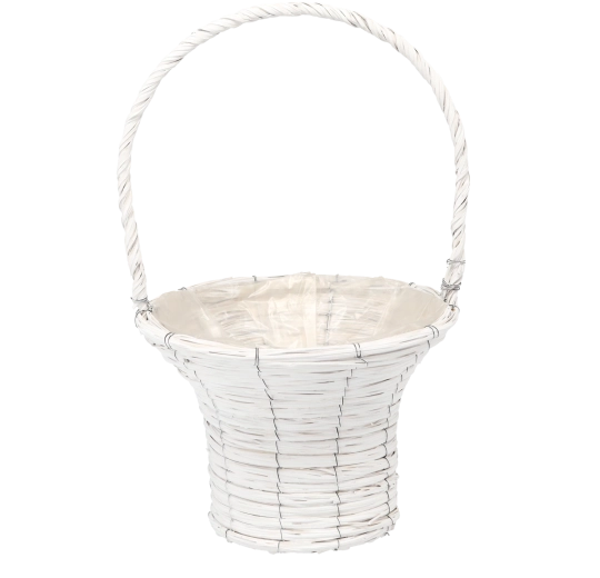 Cache-pot en osier blanc (panier) 32 × 52 cm - 1 pièce
