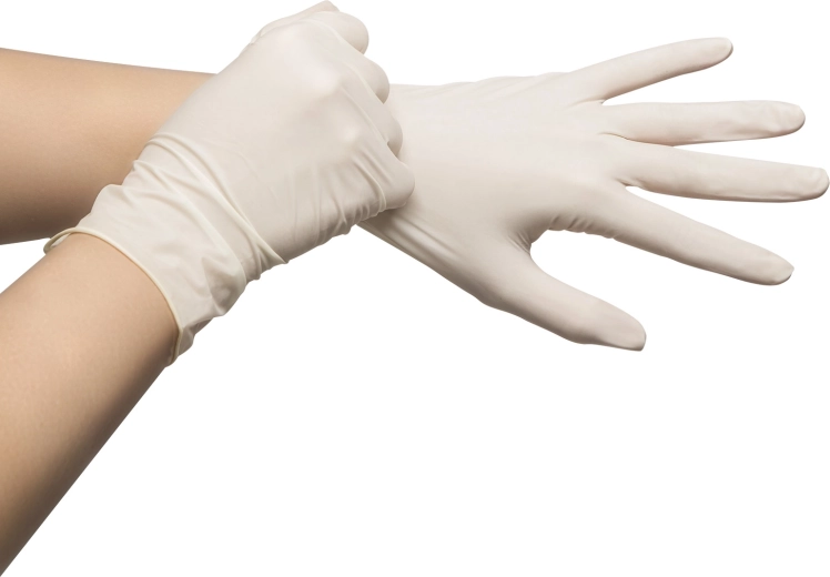 Gants jetables en latex, taille M, 10 pièces