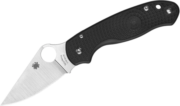 Spyderco Para 3 Lightweight couteau de poche noir 7,4 cm avec lame Leaf Shape, manche FRN