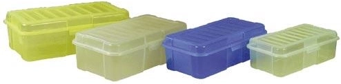 Boîte de rangement avec fermeture à clips 2,9 l, assortiment de couleurs