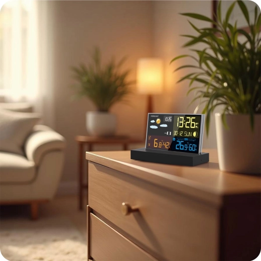 Horloge DCF, alarme et environnement de confort