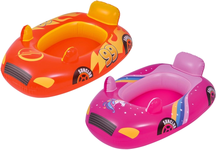 Bateau gonflable pour enfants AUTO 86 × 60,5 cm – assortiment de couleurs