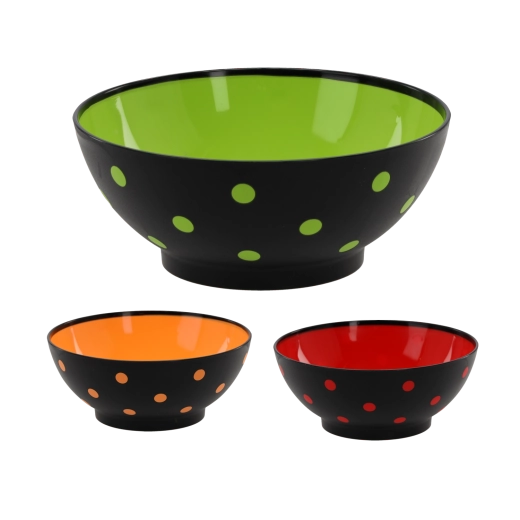 Bol Spotty 1,5 l en plastique résistant avec pois colorés