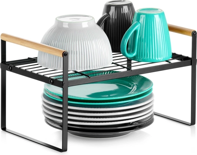 Étagère de cuisine en métal noire 33 × 21 × 19,5 cm