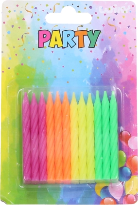 Bougies néon 24 pcs