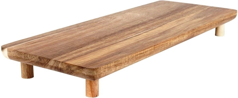 Planche de service en bois sur pieds 36 × 14,5 cm