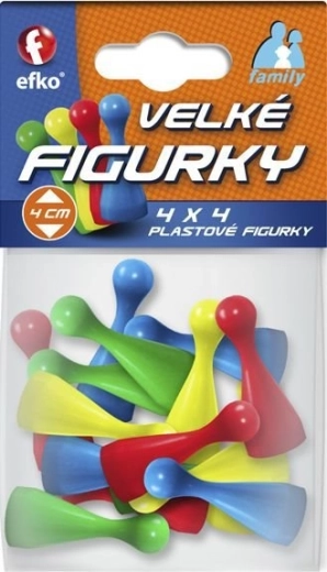 Efko Family grandes figurines colorées pour jeux de société – 16 pcs
