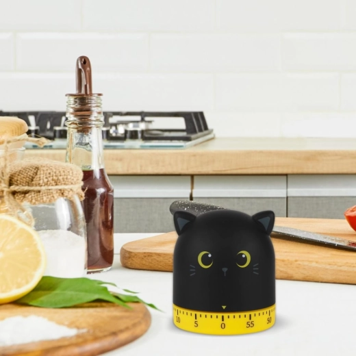 Adorable design de chat noir
