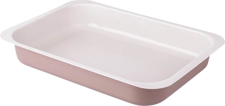 Plaque de cuisson emboutie 36 × 26 cm Caffe Creme avec revêtement antiadhésif