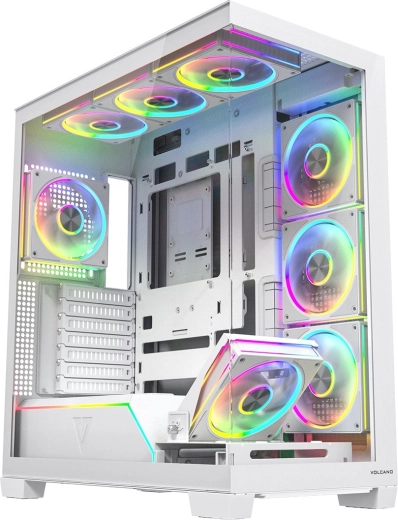 Boîtier PC MODECOM Volcano Stellar Plus ARGB, midi tour, blanc