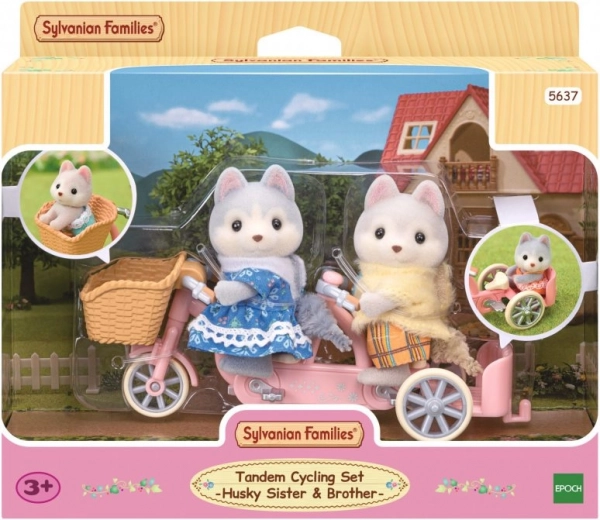 Sylvanian Families Chiots husky à vélo – set tandem