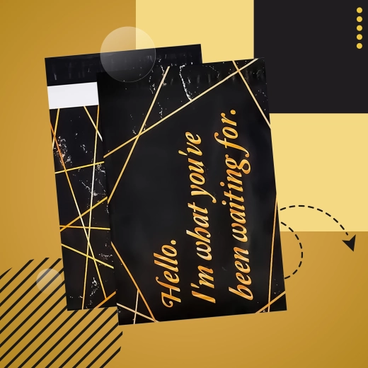 Enveloppes postales plastifiées pour coursier 255 × 370 mm noires, 50 pcs
