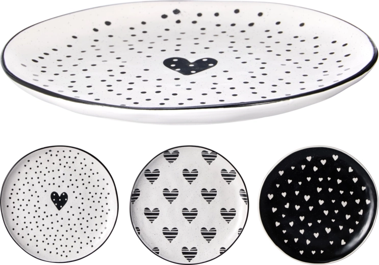 Assiette avec cœur 20,5 cm - 1 pièce