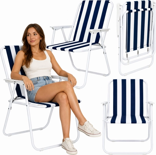 Fauteuil de camping pliant – chaise longue de plage pour jardin et balcon