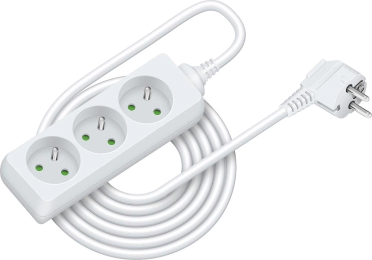 Rallonge électrique Retlux de 5 m avec 3 prises
