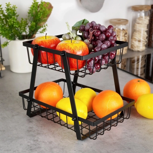 Rangement à deux niveaux qui économise de la place