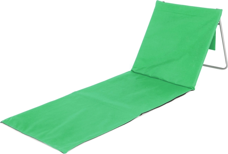 Tapis de plage pliable avec dossier AUSTIN, vert 160 × 54 cm