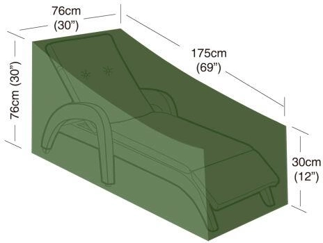 Bâche de protection verte pour chaise longue de plage