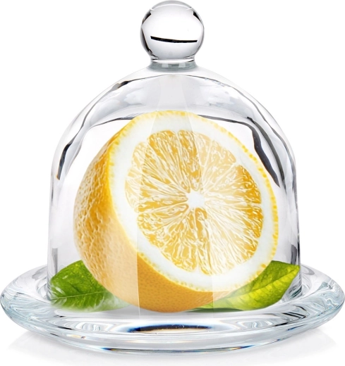 Bocal en verre pour citron avec cloche 9,5 × 9,5 cm Vilde