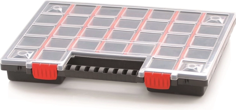Organisateur en plastique avec 32 compartiments réglables