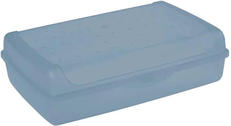 Luca click box maxi – boîte de rangement avec couvercle 3,7 l bleue 30 × 20 × 8,5 cm