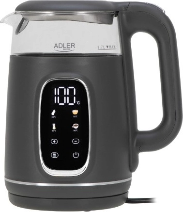 Bouilloire électrique Adler avec réglage de la température, 1,7 l
