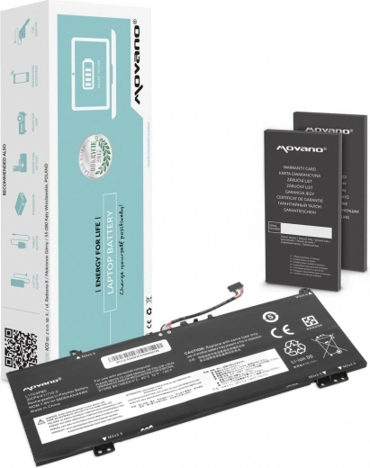Movano batterie pour ordinateur portable Lenovo Yoga 530-14IKB (L17C4PB0, L17M4PB0) 5800 mAh 44 Wh