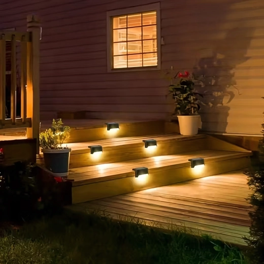 Éclairage chaud et sûr des marches