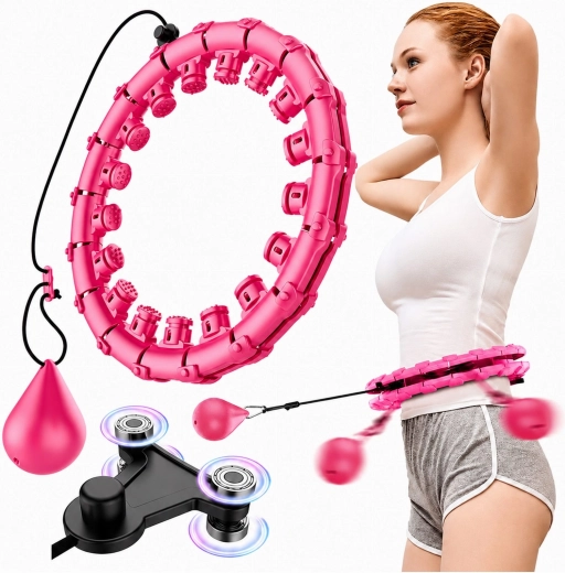 Hula hoop lesté réglable avec picots de massage