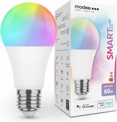 Modee LED Smart Tuya Wi‑Fi ampoule A60 9,4 W E27 RGB 806 lm