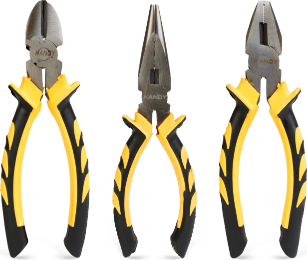Set de pinces en acier au carbone, 3 pièces