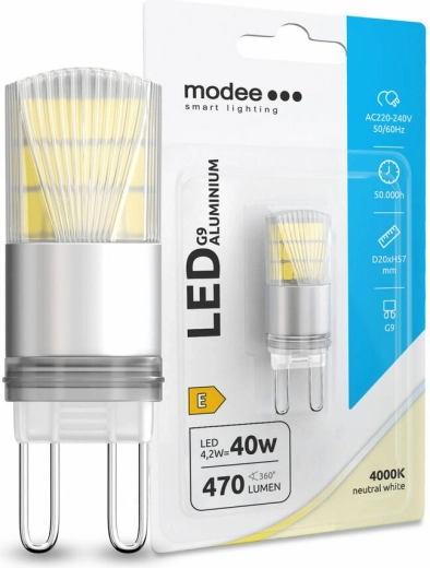 Ampoule LED G9 Modee Aluminium 4,2 W blanc neutre