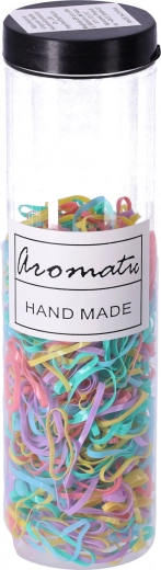Ensemble de 600 élastiques à cheveux en silicone aux couleurs pastel – Type I