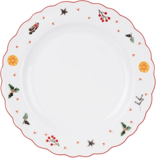 Assiette à dessert en porcelaine Parfum de Noël 20 cm
