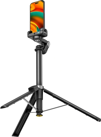 Perche à selfie, trépied et éclairage RGB tout-en-un