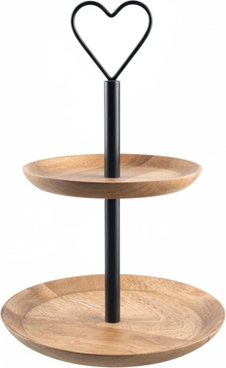 Bois de manguier naturel et métal stable