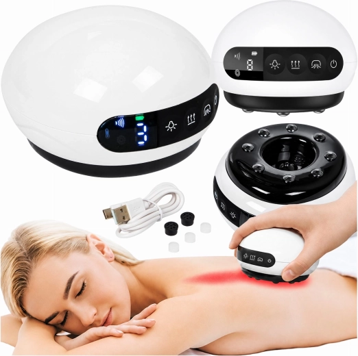Ventouse de massage électrique (ventouse chinoise) contre la cellulite avec chauffage, USB - 1 pièce
